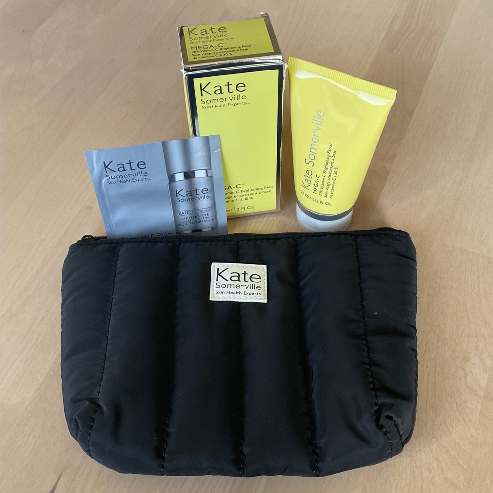 NIB Kate Somerville Mega-C Brightening Facial and Lifting Eye Cream w/pouch